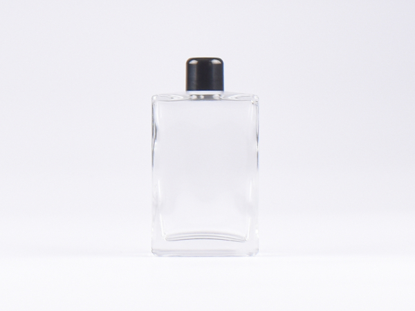 Klarglasflasche "Miro" 100ml, mit Tropfmontur schwarz