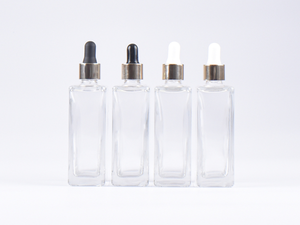 Klarglasflasche Miro 100 ml - Pipette gold
