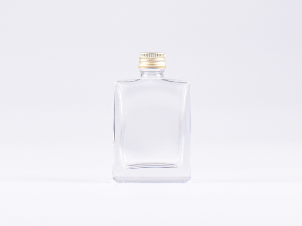 Klarglasflasche "Miro" 50ml, mit Schraubverschluss Aluminium