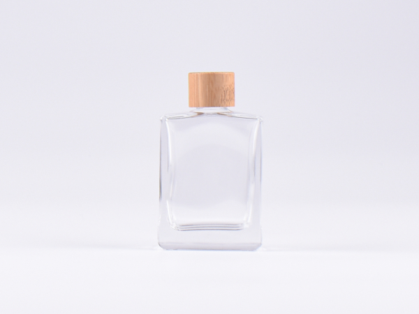 Klarglasflasche "Miro" 50ml, mit Tropfmontur Bambus