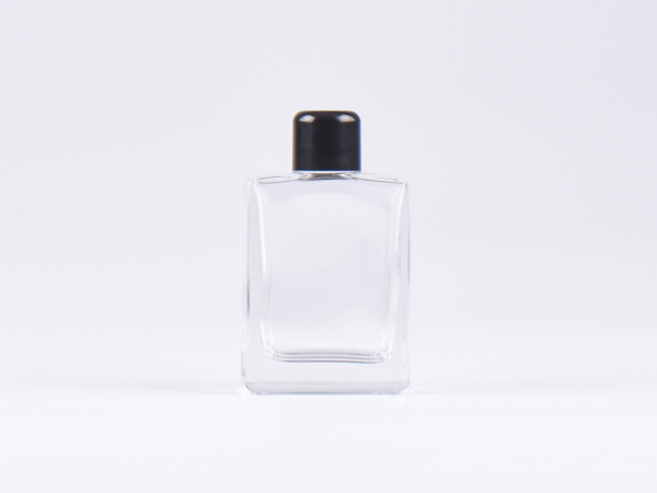 Klarglasflasche Miro 50 ml - Schraubverschluss schwarz