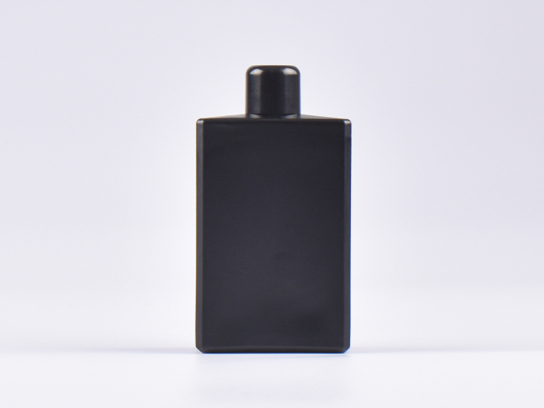 Schwarzglasflasche "Miro" 100ml, mit Tropfmontur schwarz