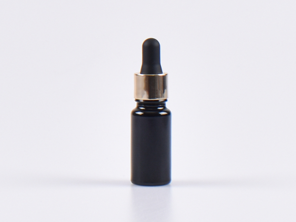 MIRON Violettglasflasche 10ml, mit Pipette gold