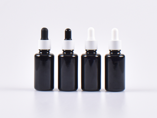 MIRON Violettglasflasche 30ml, mit Pipette weiss