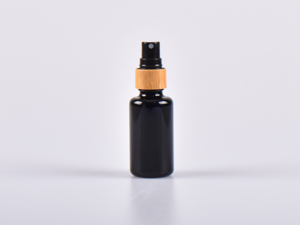 MIRON Violettglasflasche 30ml, mit Zerstäuber Bambus