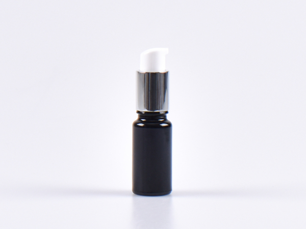 MIRON Violettglasflasche 10ml, mit Lotionspumpe Aluminium, 4 Color