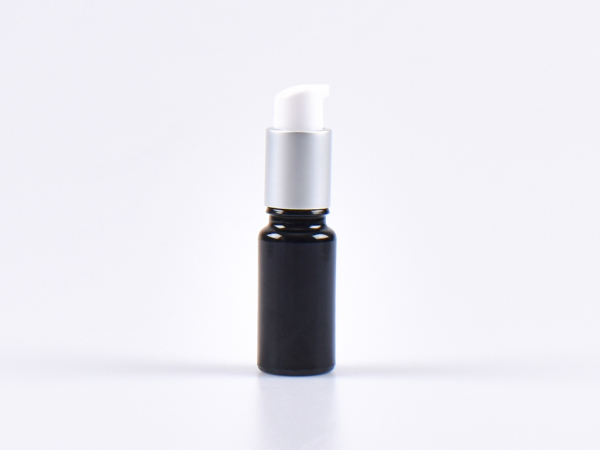 MIRON Violettglasflasche 10ml, mit Lotionspumpe Aluminium, 4 Color