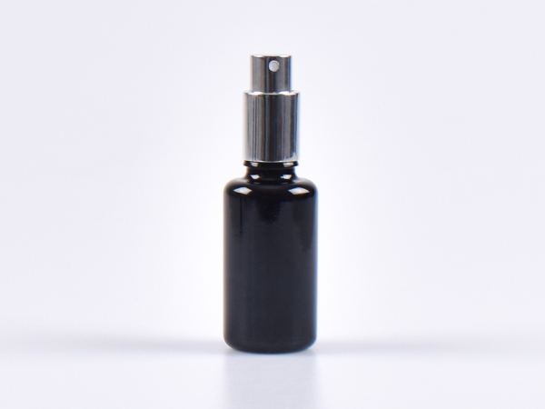 MIRON Violettglasflasche 30ml, mit Zerstäuber Aluminium, 4 Color