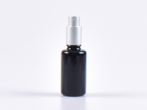 MIRON Violettglasflasche 30ml, mit Zerstäuber Aluminium, 4 Color