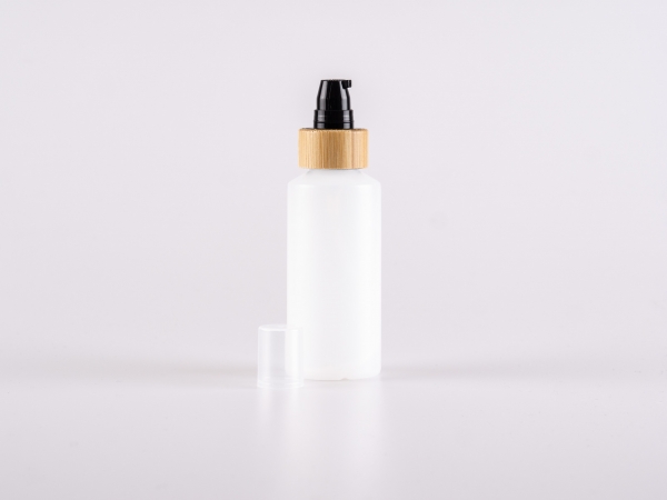 Flasche "Nasa" 100ml, LD-PE, mit Lotionspumpe Bambus