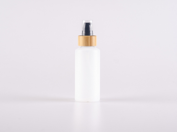 Flasche "Nasa" 100ml, LD-PE, mit Lotionspumpe Bambus