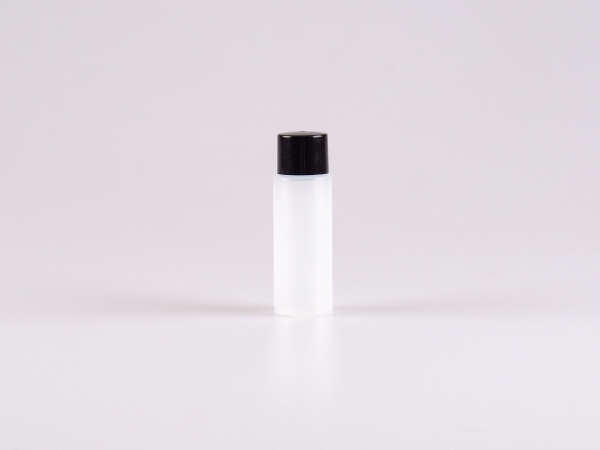 Flasche "Nasa" 50ml, LDPE, mit Schraubverschluss weiss/schwarz