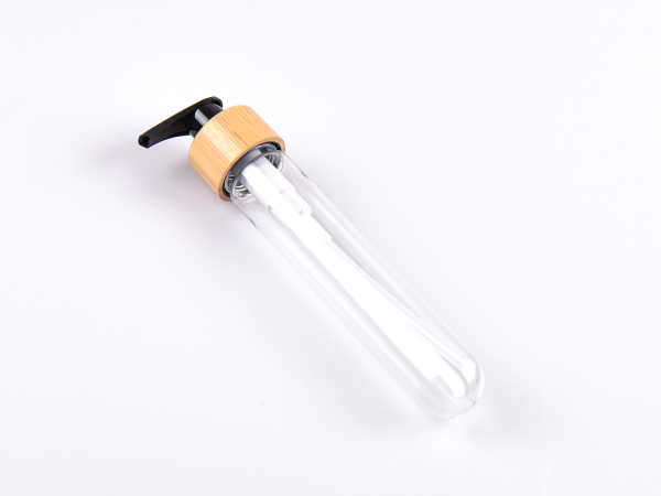 PET Röhrchen, 80ml, mit Dispenser Bambus