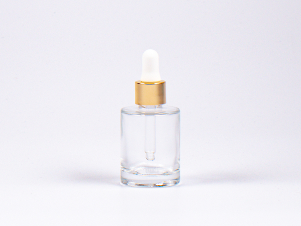 Glasflasche "Raoul" 30ml, mit Pipette gold
