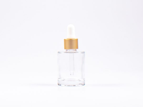 Glasflasche "Raoul" 30ml, mit Pipette gold