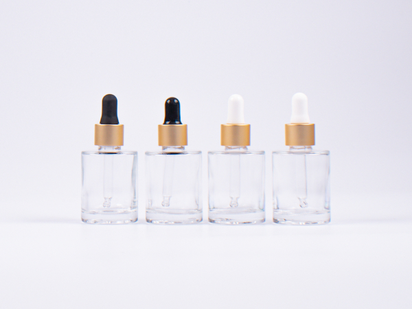 Glasflasche "Raoul" 30ml, mit Pipette gold