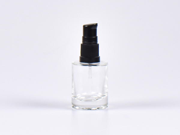 Glasflasche "Raoul" 30ml, mit Lotionspumpe Kunststoff