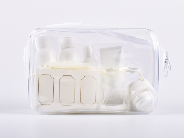 Reise-Set, Make-up Tasche, Beauty Case, Reisebeutel, weiss, (15-teilig), Sie sparen 20%