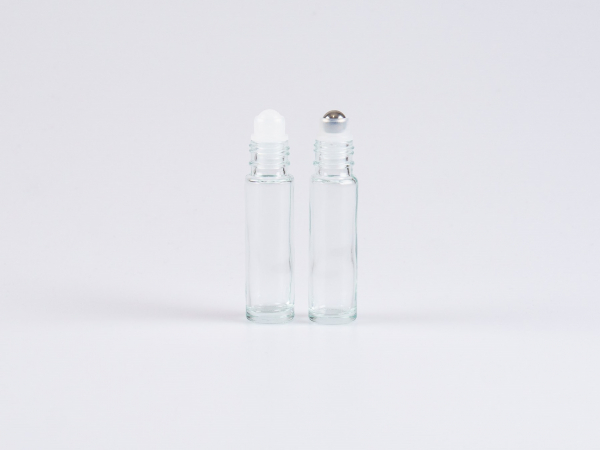 Roll-On-Flasche, Braun/Klarglas, frei kombinierbar, 10ml Color