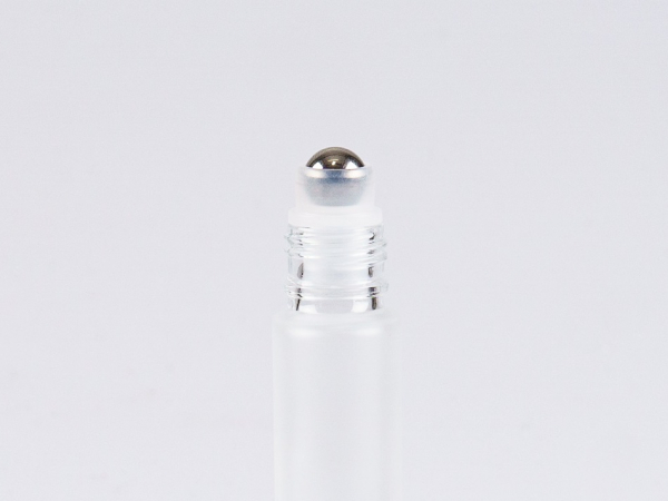 Roll-On-Flasche, säuremattiertes Glas,10ml, Deckel Bambus