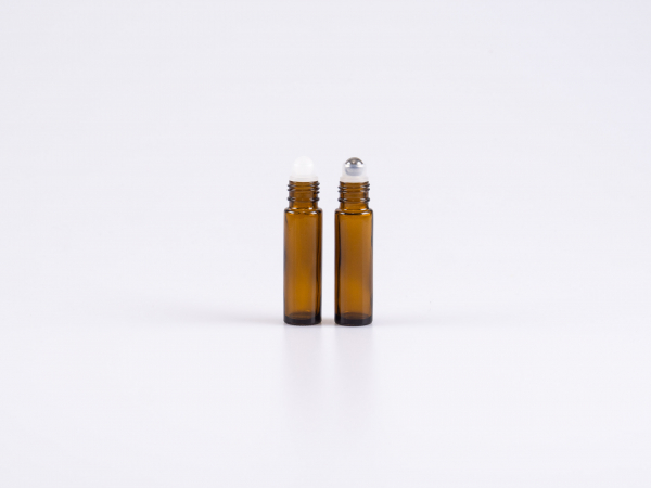 Roll-On-Flasche, Braun/Klarglas, frei kombinierbar, 10ml