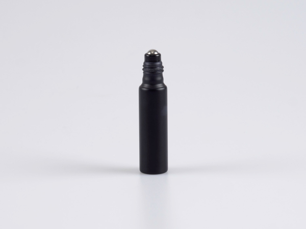 Roll-On-Flasche, Glas, glänzend schwarz oder matt, 10ml