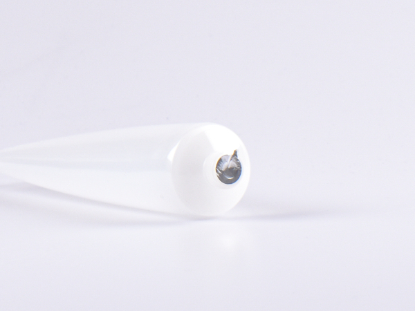Kosmetiktube 100ml, transparent, mit Deckel Bambus