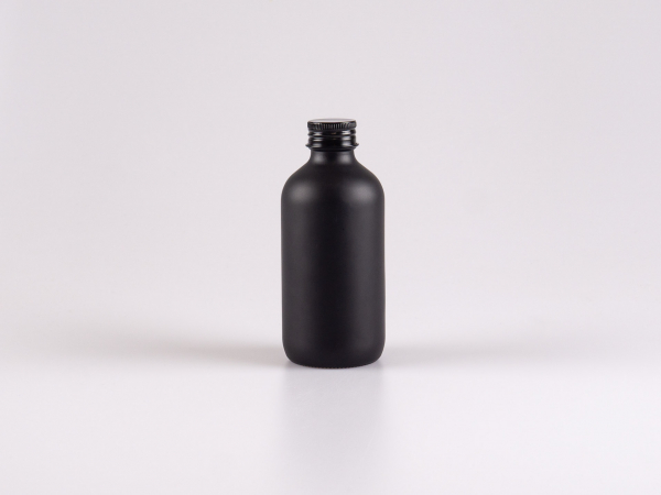 Schwarzglasflasche 250ml, mit Aludeckel