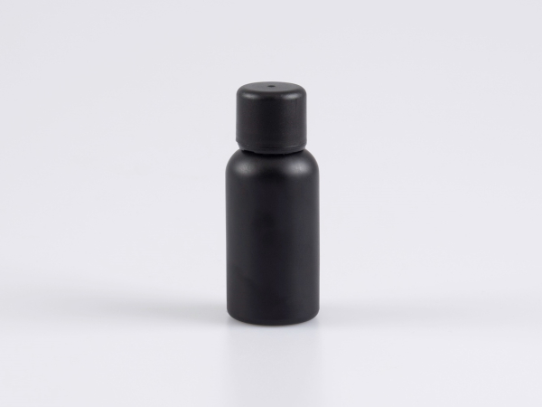 Schwarzglasflasche 50ml, mit Schraubverschluss OV
