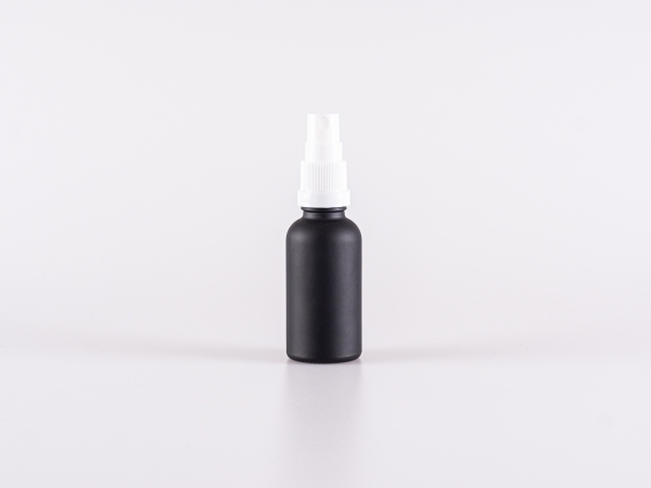glasflasche-spray-schwarz-mattiert