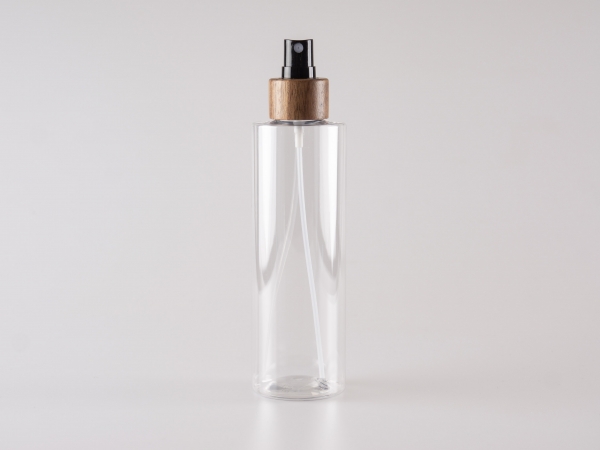 PET Flasche "Sharp" 250ml, mit Zerstäuber Walnut