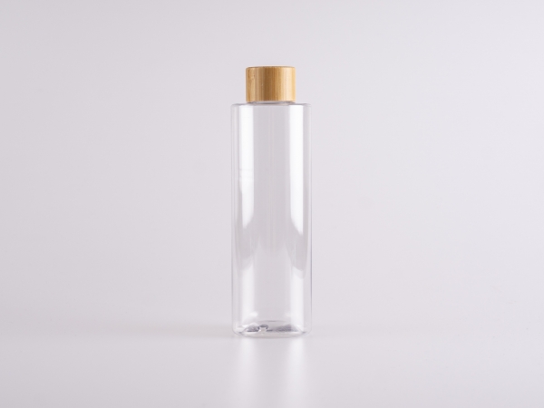 PET Flasche "Sharp" 250ml, mit Tropfmontur Bambus