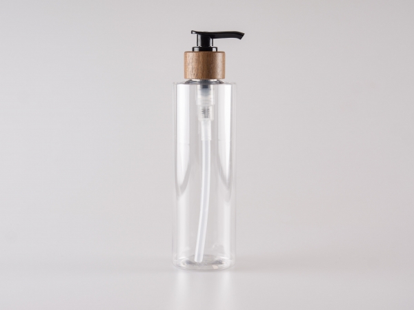 PET Flasche "Sharp" 250ml, mit Dispenser Walnut