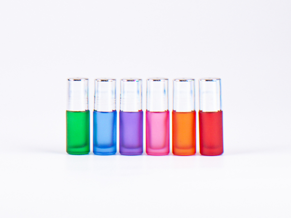 Roll-On-Flasche "Emma" 5ml, color, mit Deckel gold/silber