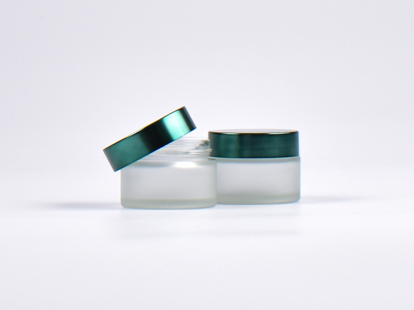 Glasdose säuremattiert, 30ml, mit Deckel grün