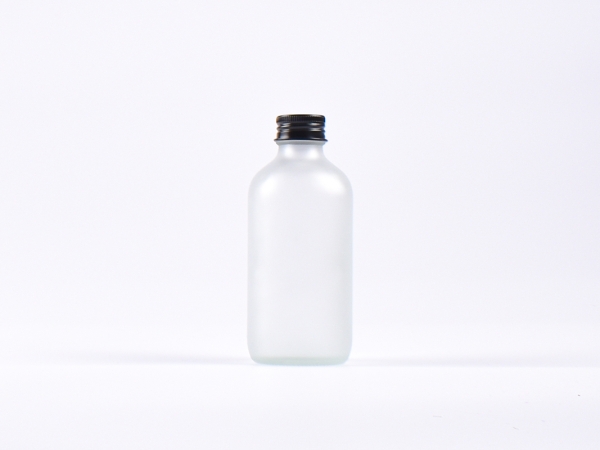 Glasflasche säuremattiert, 250ml, mit Schraubverschluss Aluminium