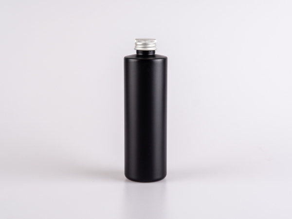Flasche "Tara" 250ml, matt-schwarz, mit Aluminiumdeckel