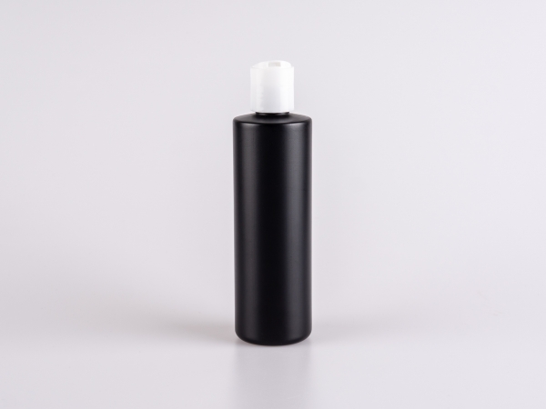 Flasche "Tara" 250ml, matt-schwarz, mit FlipTop/DiscTop weiss
