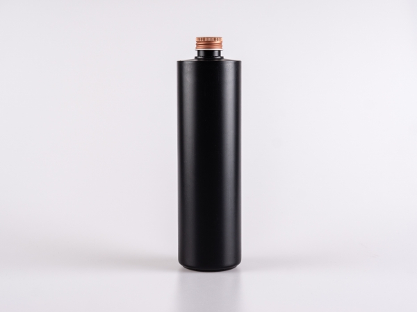 Flasche "Tara" 500ml, matt-schwarz, mit Aluminiumdeckel