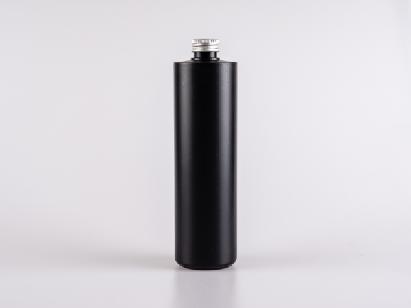 Flasche "Tara" 500ml, matt-schwarz, mit Aluminiumdeckel