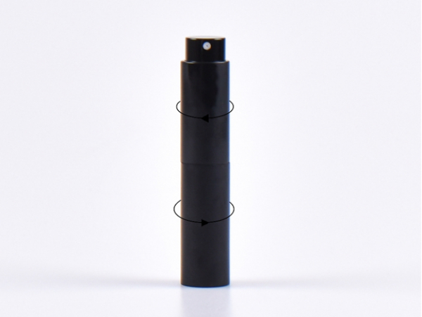 Zerstäuber "Twist" metallic, schwarz, 10ml