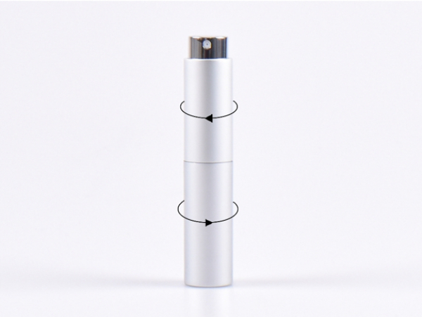 Zerstäuber "Twist" metallic, silber, 10ml