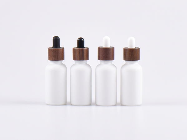 Weissglasflasche 30ml, mit Pipette Walnut