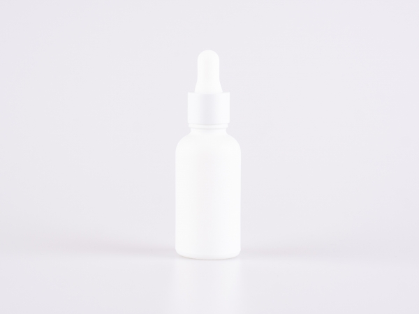 Weissglasflasche 30ml, mit Pipette weiss