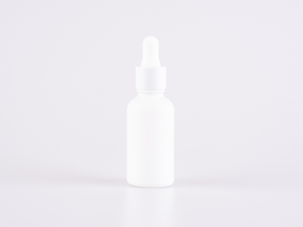 Weissglasflasche 50ml, mit Pipette weiss