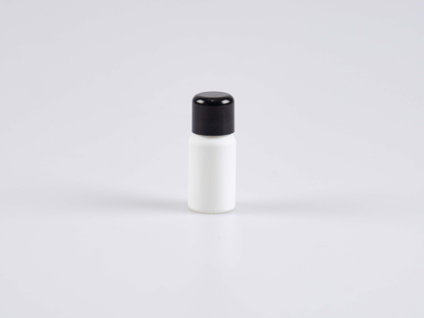 Weissglasflasche 10ml, mit Schraubverschluss schwarz