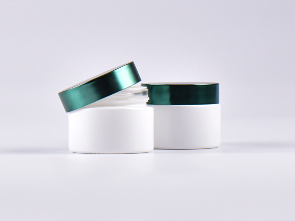 Weissglasdose, 50ml, mit Deckel grün