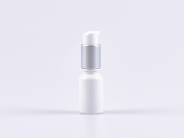 Weissglasflasche 10ml, mit Lotionspumpe Aluminium, 4 Color