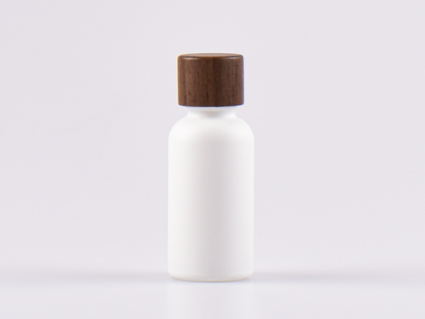 Weissglasflasche 30ml, mit Schraubverschluss Walnut