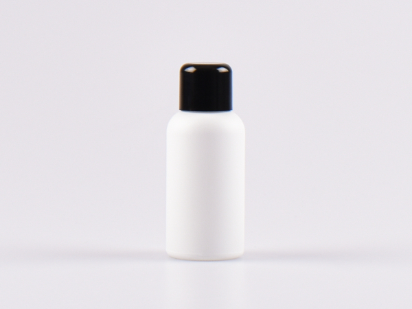 Weissglasflasche 30ml, mit Schraubverschluss schwarz
